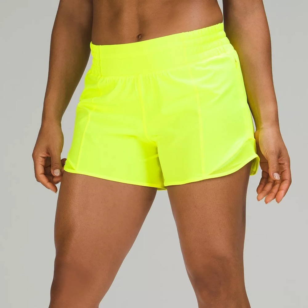 Lululemon Hotty Hot High-Rise
Lined Short 4" Highlight Yellow